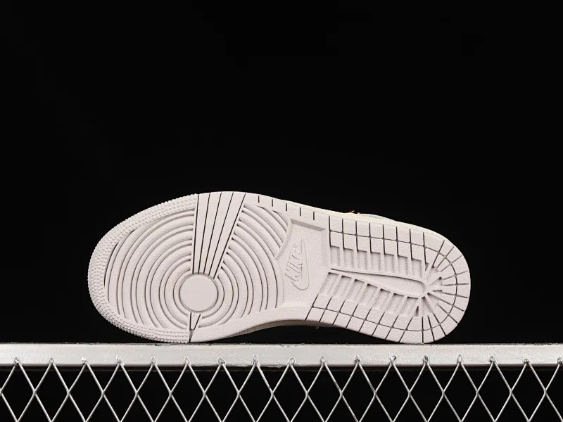 All categories Air Jordan Jordan series basketball shoes Air Jordan 1 Mid Air Jordan 1 Mid "White And Phantom" AJ1 Joe 1 seam deconstruction DM9652-100